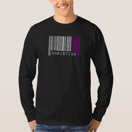 Asexual Barcode Pride Christian Cute Ace Aesthetic T_Shirt