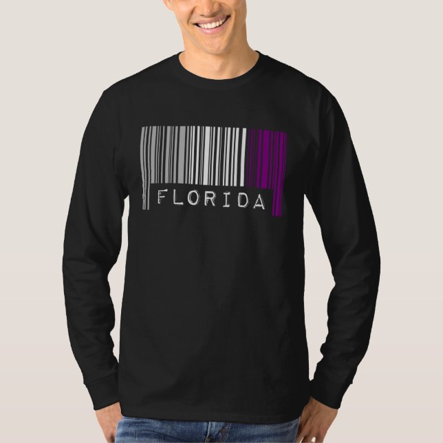 Asexual Barcode Pride Florida Cute Ace Aesthetic L T-Shirt (Front)