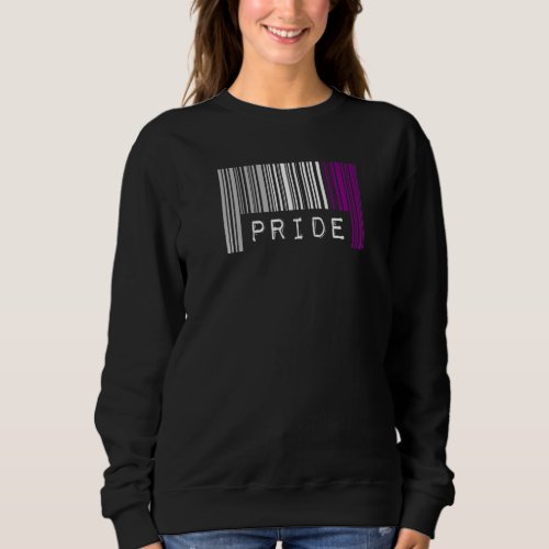 Asexual Barcode Pride Month Cute Ace Aesthetic Lgb Sweatshirt