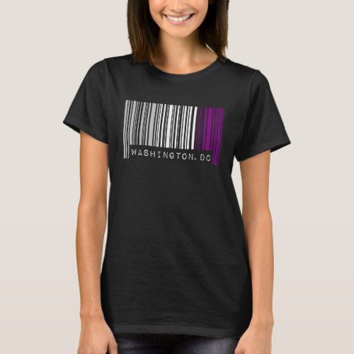 Asexual Barcode Pride Washington DC Cute Ace Aesth T-Shirt