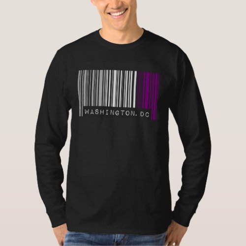 Asexual Barcode Pride Washington DC Cute Ace Aesth T-Shirt