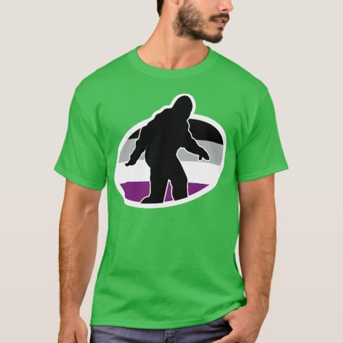 Asexual Bigfoot Cryptid Pride green T_Shirt