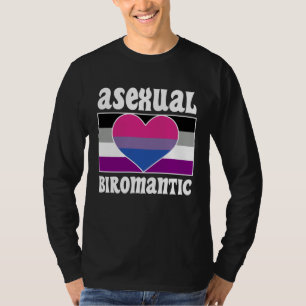 Asexual Biromantic Pride Flag Cute  Ace Aesthetic T-Shirt