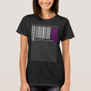 Asexual Capricorn Barcode Pride Flag Zodiac Sign A T-Shirt
