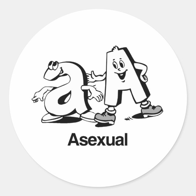 Asexual Classic Round Sticker (Front)