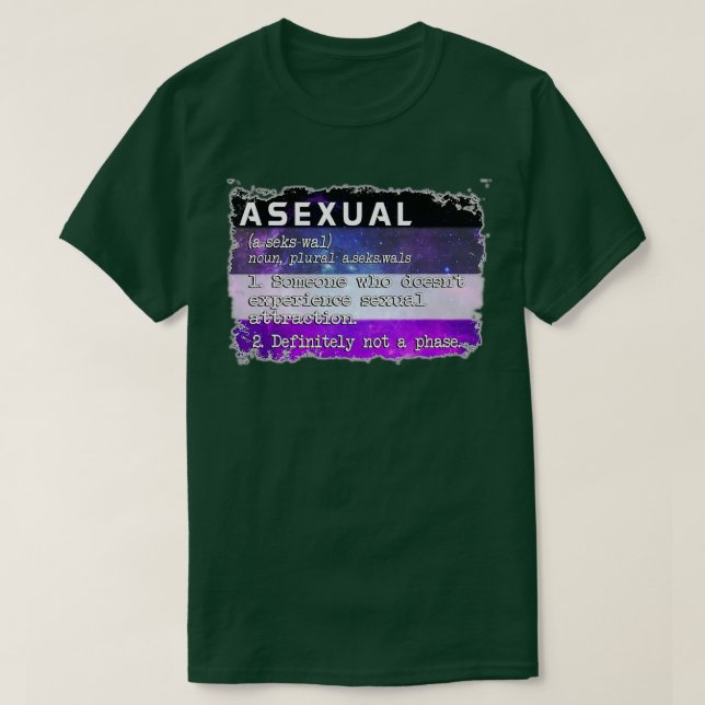 Asexual Dictionary Definition Ace  T-Shirt (Design Front)