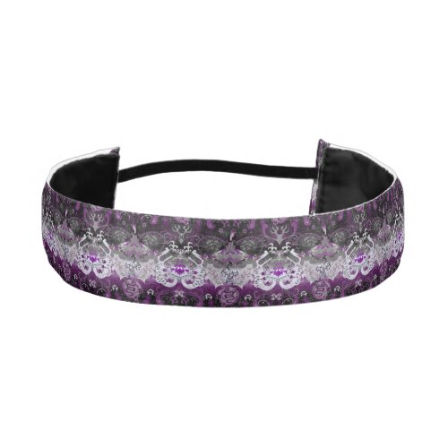 Asexual Dragon Damask _ Ace Pride Flag Colors Athletic Headband