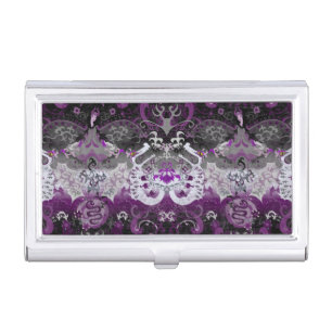 Asexual Dragon Damask - Ace Pride Flag Colors Business Card Case