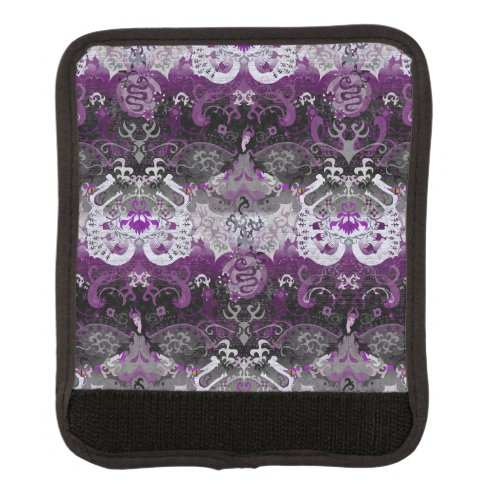 Asexual Dragon Damask _ Ace Pride Flag Colors Luggage Handle Wrap