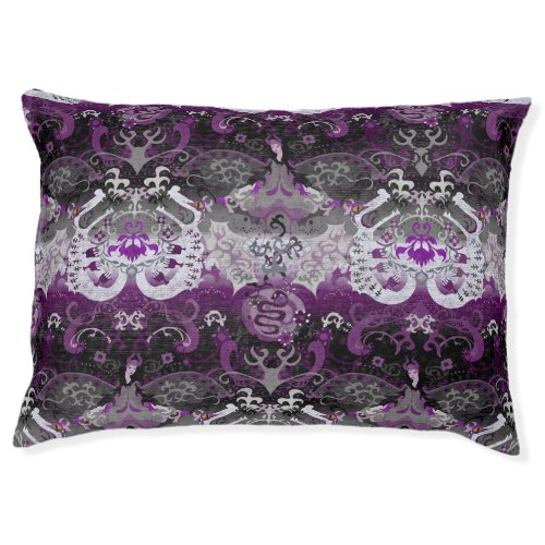 Asexual Dragon Damask _ Ace Pride Flag Colors Pet Bed