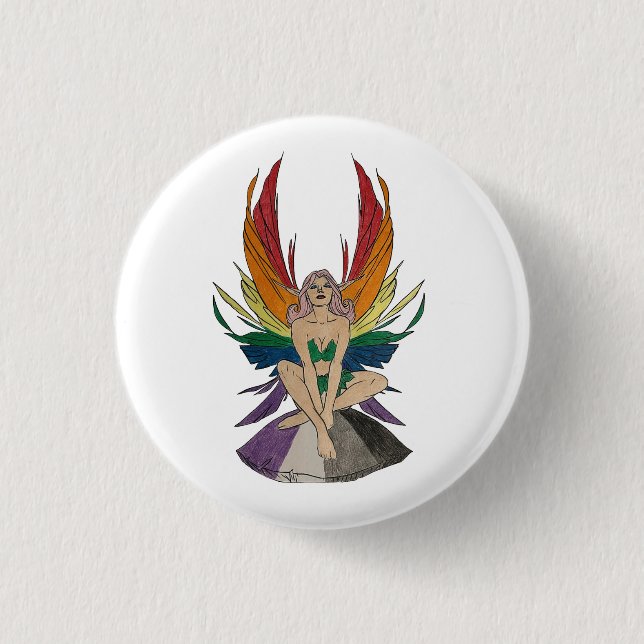 Asexual Faerie Button (Front)