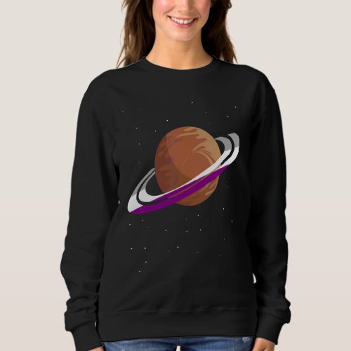 Asexual Flag Ace Pride Month Saturn Equality Lgbt  Sweatshirt
