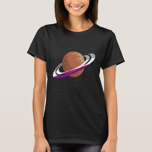 Asexual Flag Ace Pride Month Saturn Equality Lgbt  T_Shirt