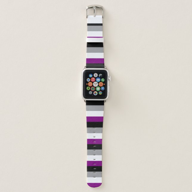 Asexual Flag Apple Watch Band (Front)