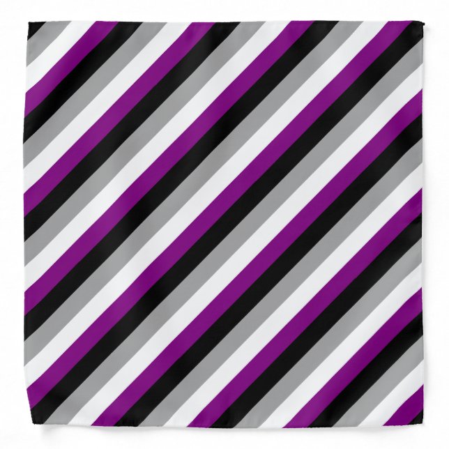 Asexual flag bandana (Front)