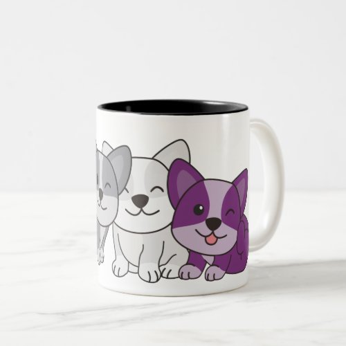 Asexual Flag Corgi Pride Lgbtq Cute Dogs Two_Tone  Two_Tone Coffee Mug