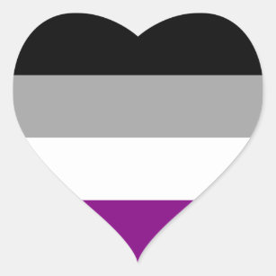Asexual Flag Heart Sticker