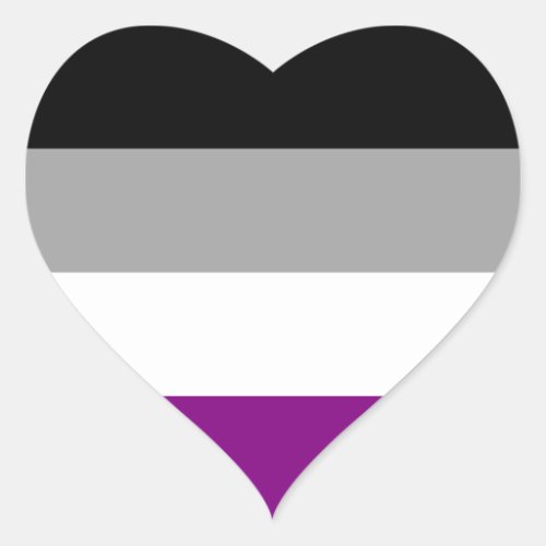 Asexual Flag Heart Sticker