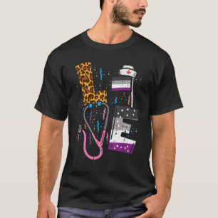 Asexual Flag Love Nurse Rn Scrub Top Lgbt Pride Mo