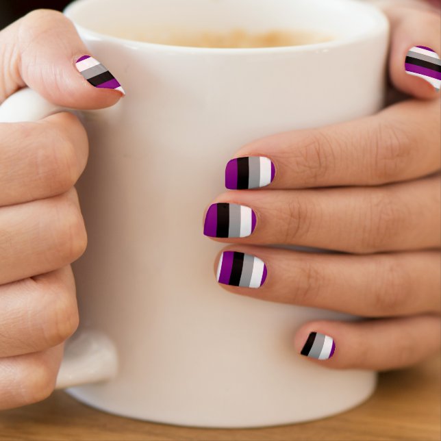 Asexual Flag Minx Nail Art (Insitu - Mug)