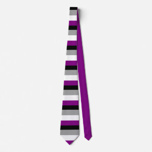 asexual flag neck tie