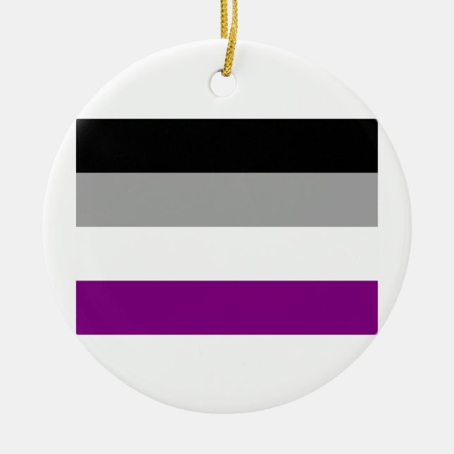 ASEXUAL FLAG ORIGINAL CERAMIC ORNAMENT (Front)