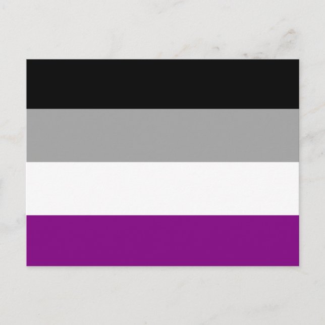 ASEXUAL FLAG ORIGINAL -.png Postcard (Front)