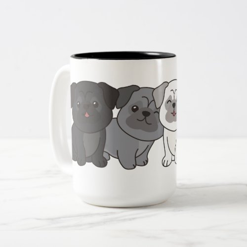 Asexual Flag Pug Pride Lgbtq Cute Dogs Two_Tone Co Two_Tone Coffee Mug