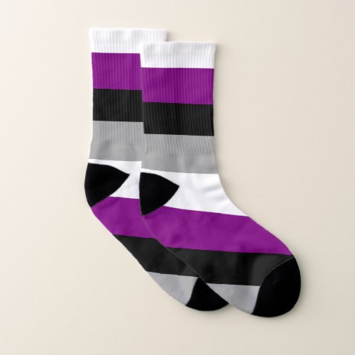 Asexual Flag Socks