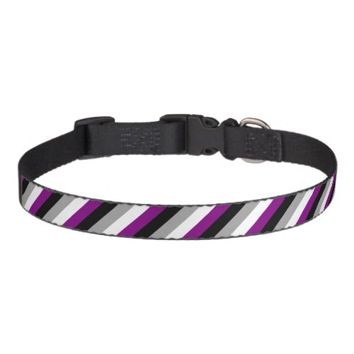 Asexual Flag Stripes Pet Collar