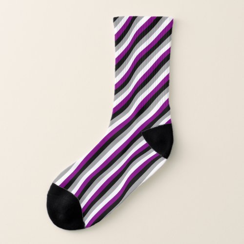Asexual Flag Stripes Socks
