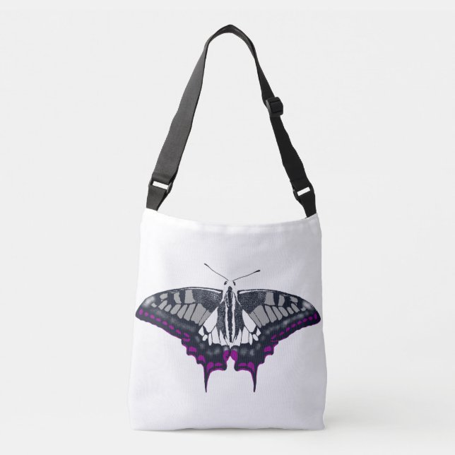 Asexual Flag Swallowtail Butterfly Crossbody Bag (Front)