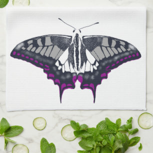 Asexual Flag Swallowtail Butterfly Kitchen Towel