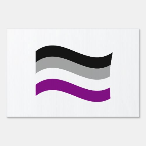 ASEXUAL FLAG WAVING SIGN