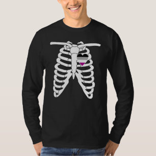 Asexual Halloween Pride Skeleton Lgbtq Gay Hallo T-Shirt