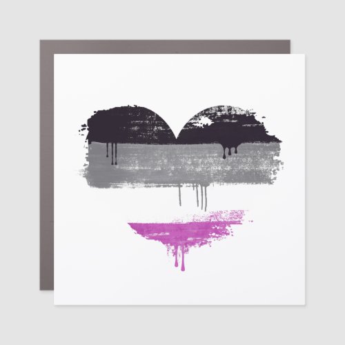 ASEXUAL HEART _ ASEXUAL LOVE CAR MAGNET