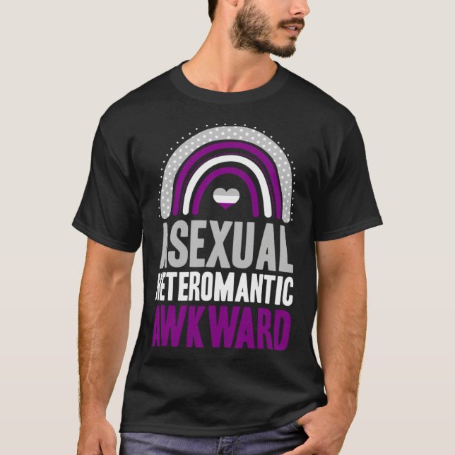 Asexual Heteroromantic Awkward Asexual Pride Bohem T-Shirt (Front)