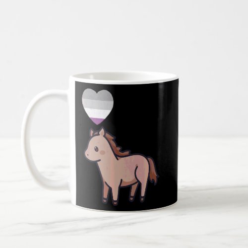 Asexual Horse Lgbtqia Pride Flag Horseback Riding  Coffee Mug