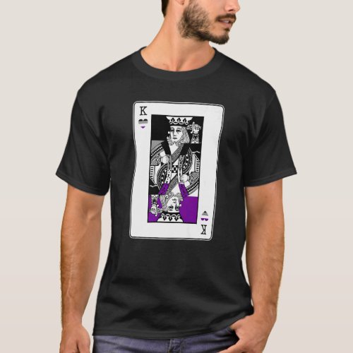 Asexual King Of Hearts Lgbt Q Ace Pride Flag Coupl T_Shirt