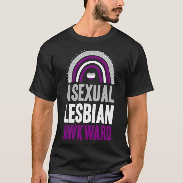 Asexual Lesbian Awkward Asexual Pride Bohemian Rai T-Shirt (Front)