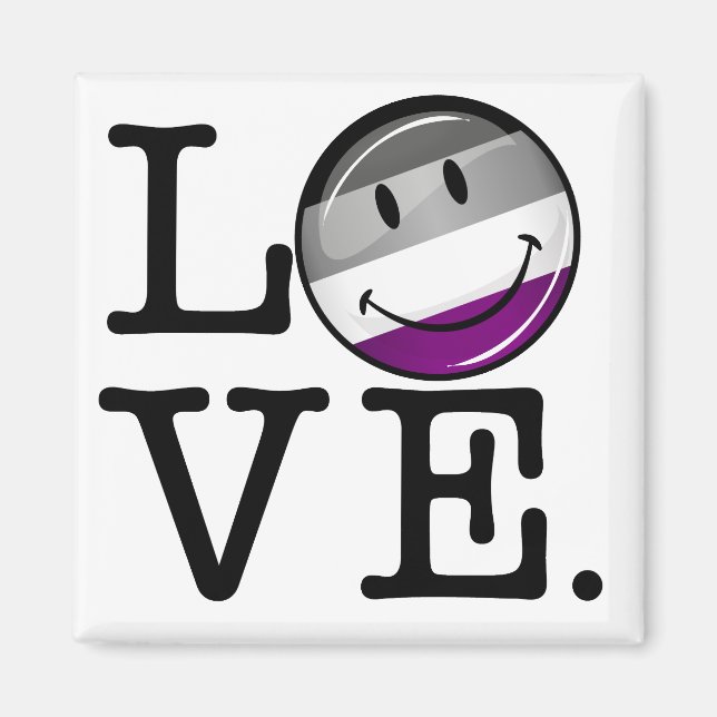 Asexual Love Pride Flag Magnet (Front)