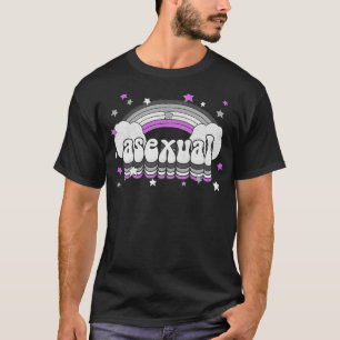 Asexual Original Rainbow Flag Faded Design T-Shirt