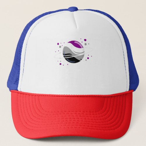 Asexual Outer Space Planet Ace Pride Trucker Hat
