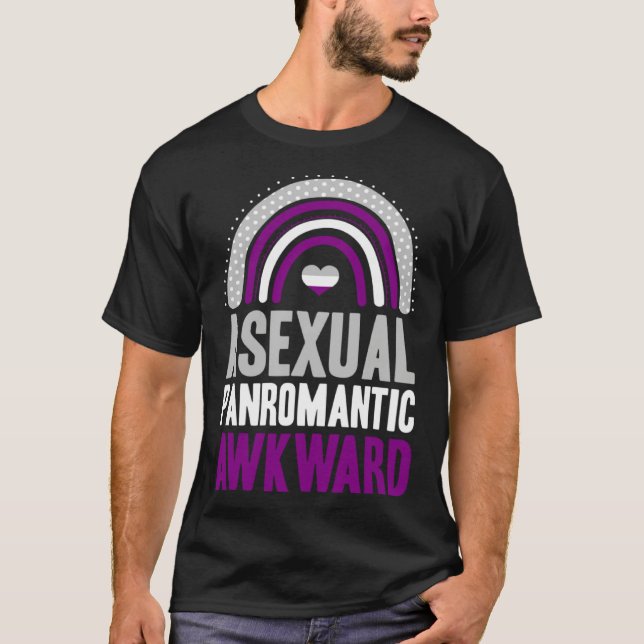 Asexual Panromantic Awkward Asexual Pride Bohemian T-Shirt (Front)