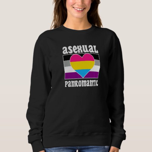 Asexual Panromantic Pride Flag Cute  Ace Aesthetic Sweatshirt