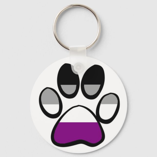 Asexual Pawprint Keychain (Front)