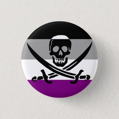 Asexual Pirate Pride Flag Button