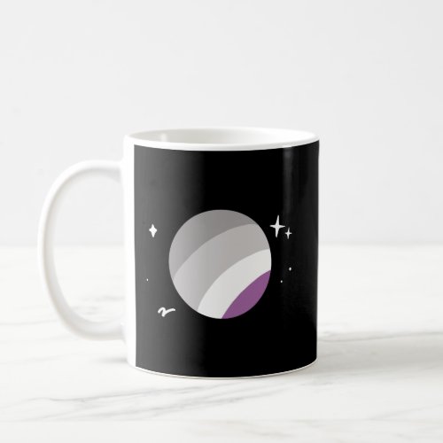 Asexual Planet Lgbtq Ace Pride Flag Space Aestheti Coffee Mug