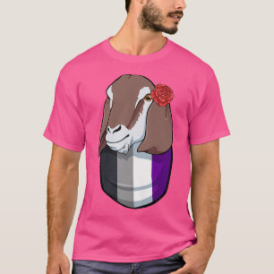 Asexual Pocket Goat LGBT-Q Cute Asexuality Ace Pri T-Shirt