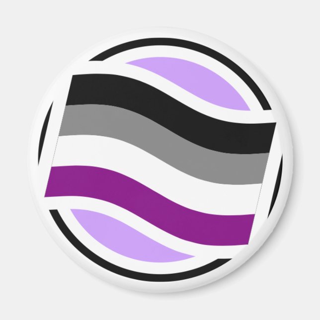 Asexual Pop-Up Icon Magnet (Front)